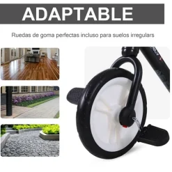 Bicicleta con pedales y ruedas +2A negro 54x35x85 cm