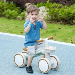 Bicicleta sin pedales Mini Aiyaplay 4 ruedas + asiento ajustable +1A 39x27x56 cm