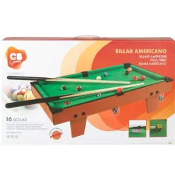 Billar americano de sobremesa CB Games con accesorios +6A verde/marrón 15x62x36 cm