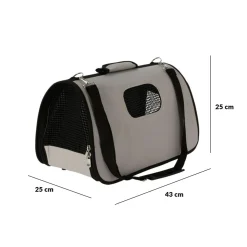 Bolsa transportín pequeñas mascotas con asa 25x25x43 cm