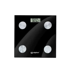 Báscula inteligente Alpina análisis corporal + Bluetooth negro