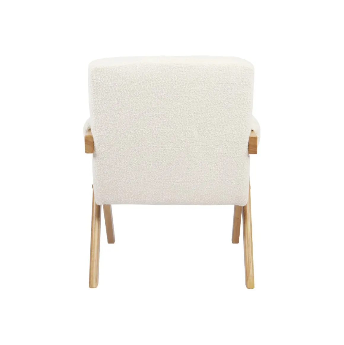 Butaca Agatha con apoyabrazos natural/blanco 82x66x78,5 cm