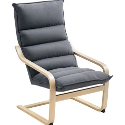 Butaca Aurex Homcom respaldo acolchado + reposabrazos gris 105x67x83 cm