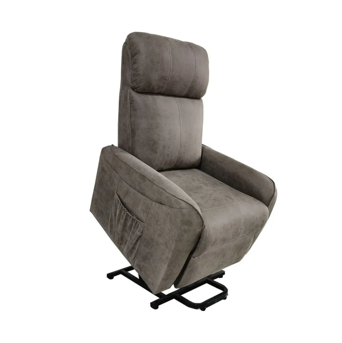 Butaca Carlin Power Lift reclinable + reposapiés cemento