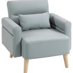 Butaca Esencie Homcom con cojín gris 78x77x78 cm