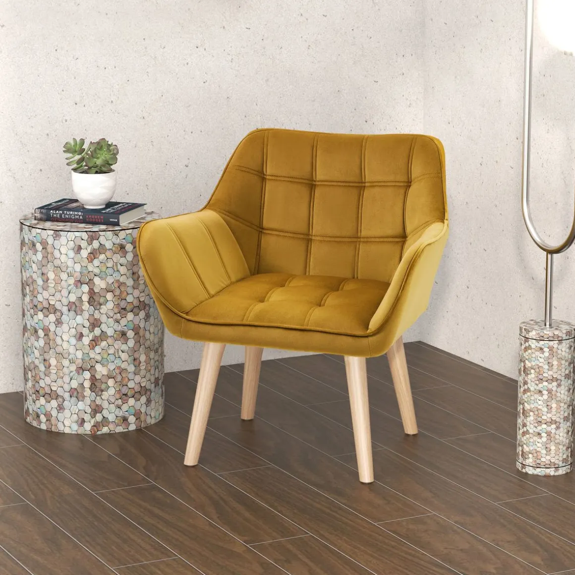 Butaca Hana Homcom con reposabrazos 71x67x61,5 cm