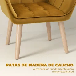Butaca Hana Homcom con reposabrazos 71x67x61,5 cm