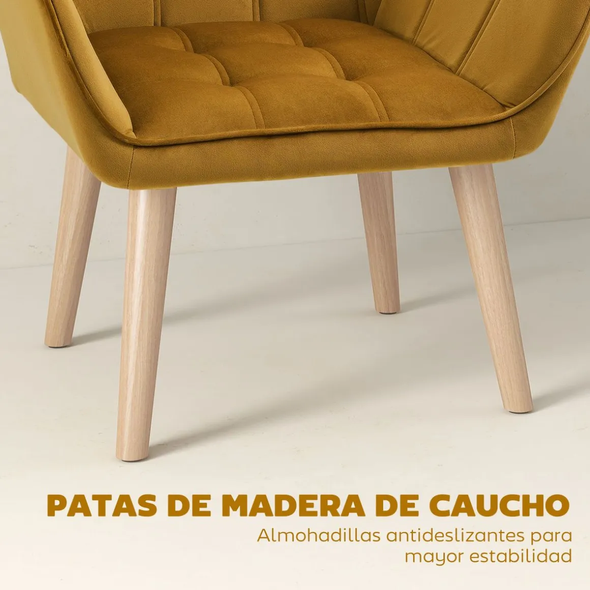 Butaca Hana Homcom con reposabrazos 71x67x61,5 cm