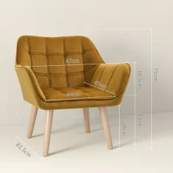 Butaca Hana Homcom con reposabrazos 71x67x61,5 cm