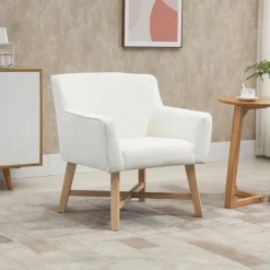 Butaca Homcom reposabrazos ajustados blanco 74x67x65 cm