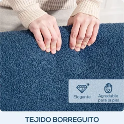 Butaca Malhia Homcom tapizado borreguito 78x74,5x76 cm