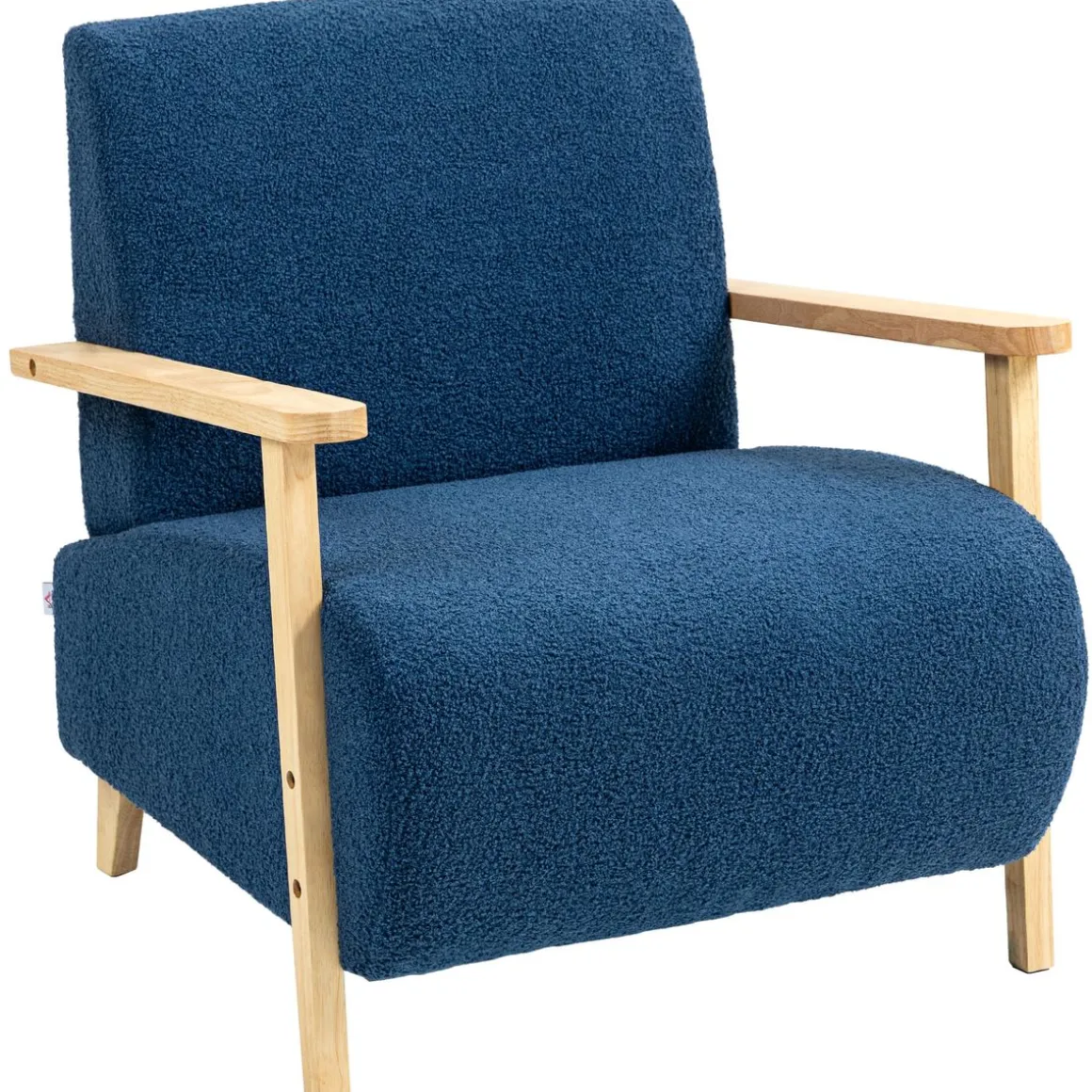 Butaca Malhia Homcom tapizado borreguito 78x74,5x76 cm