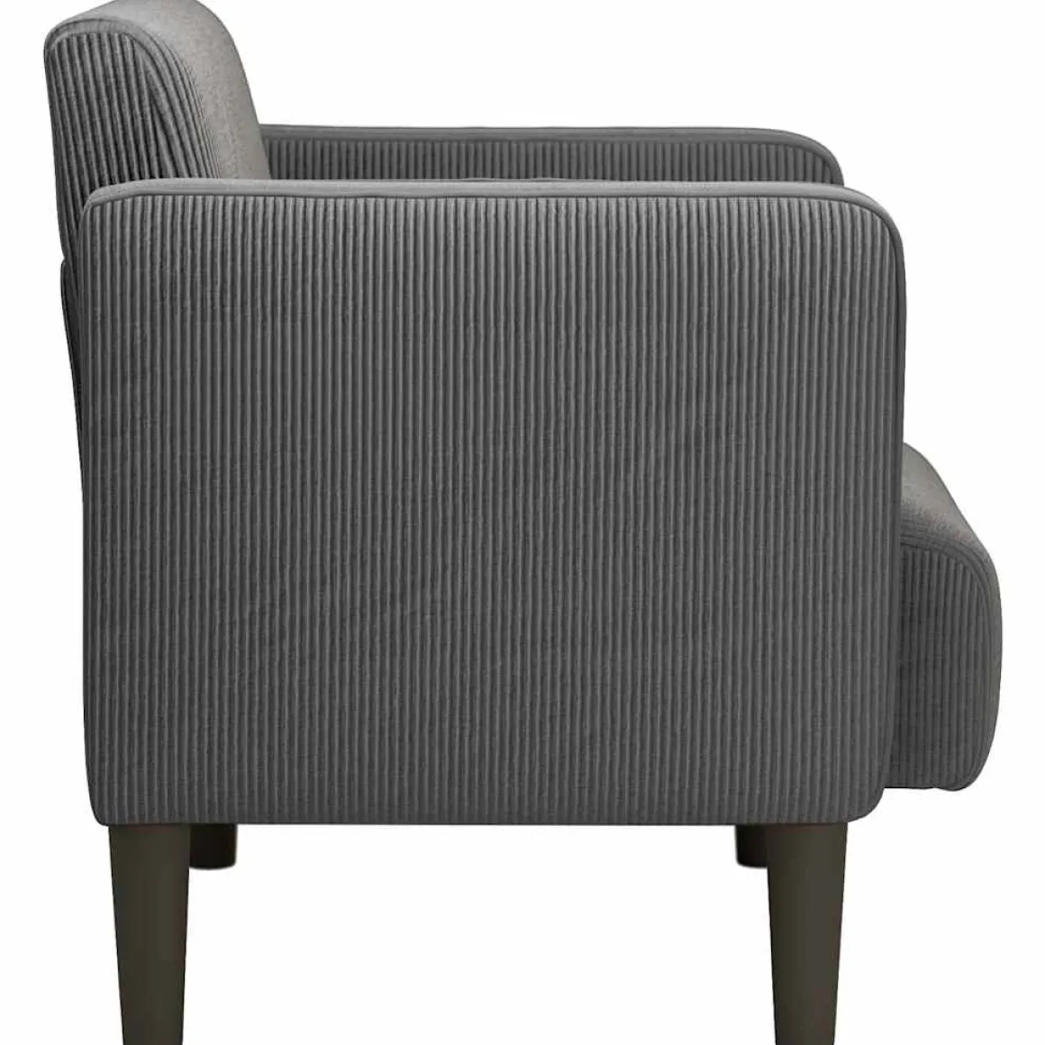 Butaca Mauricio reposabrazos gris oscuro 74,5x69x68 cm