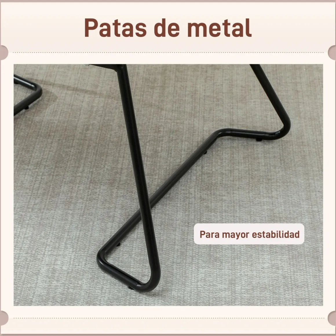 Butaca Mayra Homcom patas U 87x70x67,5 cm