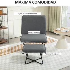 Butaca Mistral Homcom con reposapiés 91x68x71 cm