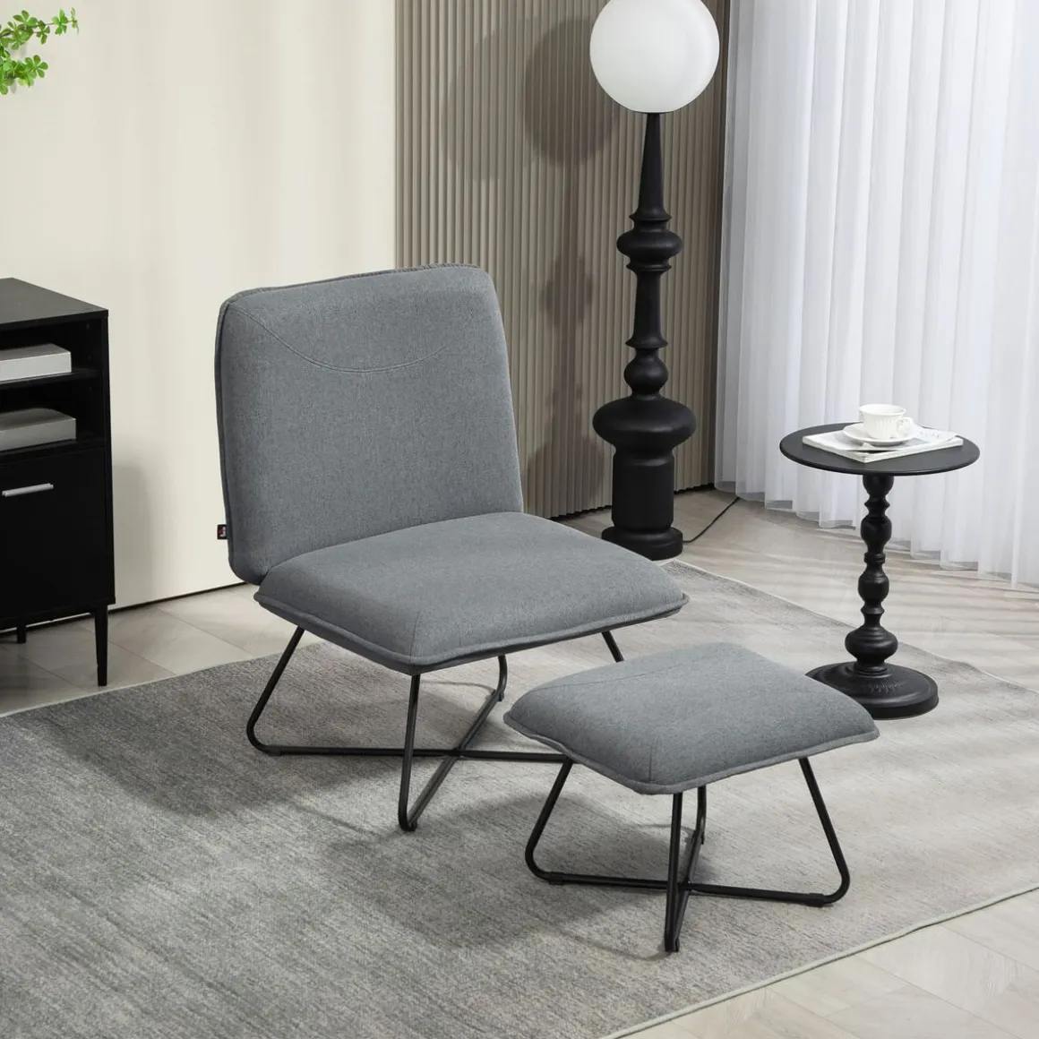 Butaca Mistral Homcom con reposapiés 91x68x71 cm