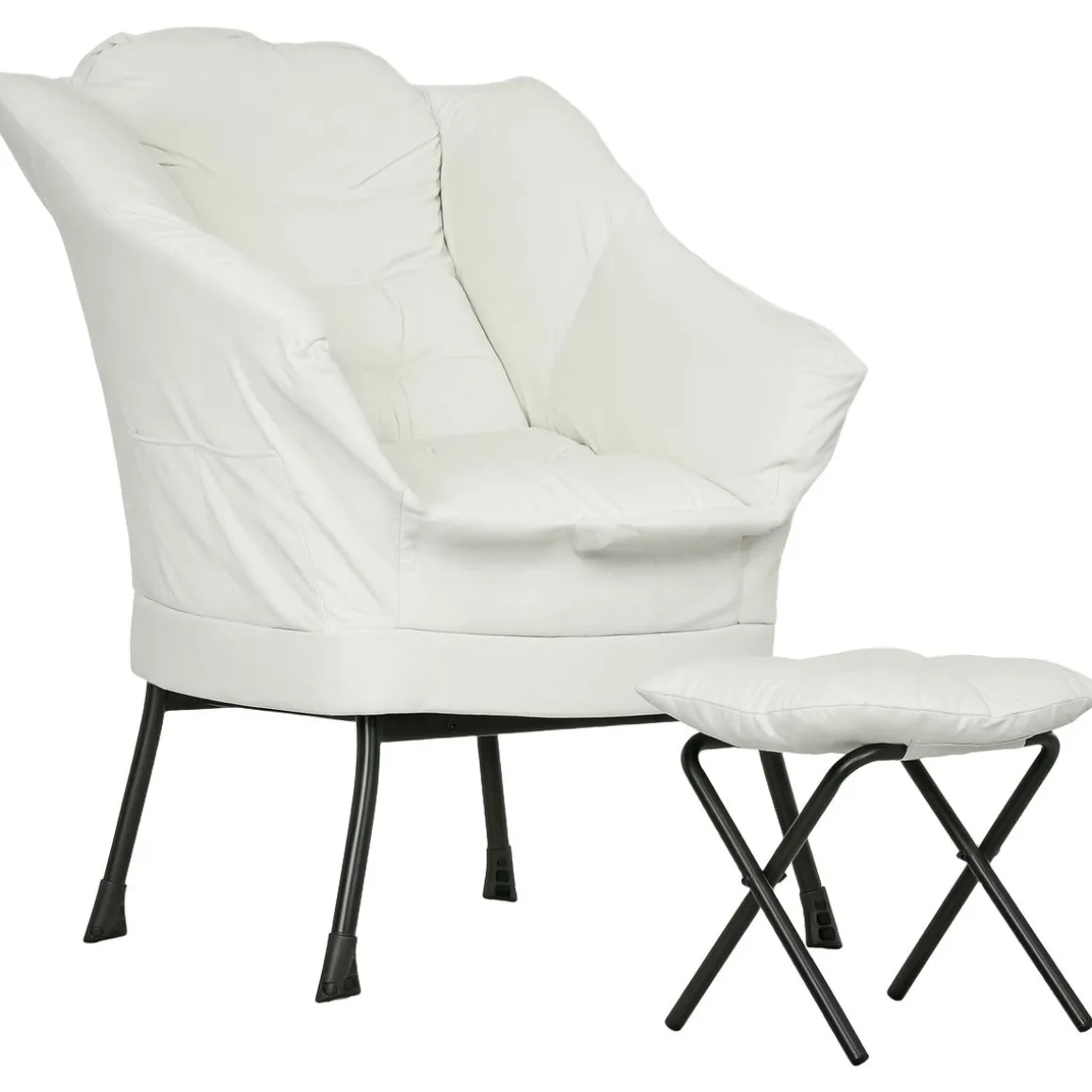 Butaca Nube Homcom con reposapiés 100x80x78 cm