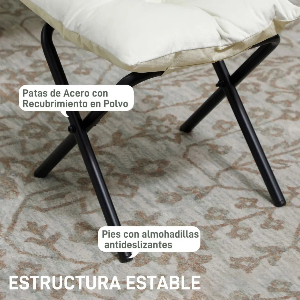 Butaca Nube Homcom con reposapiés 100x80x78 cm
