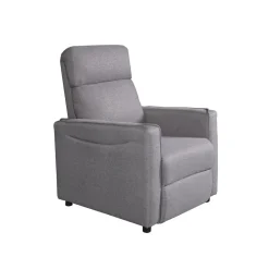 Butaca relax Medea diseño reclinable gris 100x72x85 cm