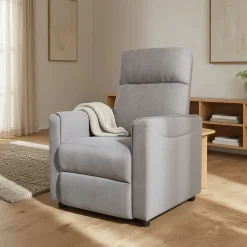Butaca relax Medea diseño reclinable gris 100x72x85 cm