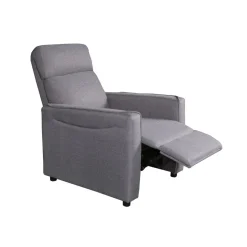 Butaca relax Medea diseño reclinable gris 100x72x85 cm