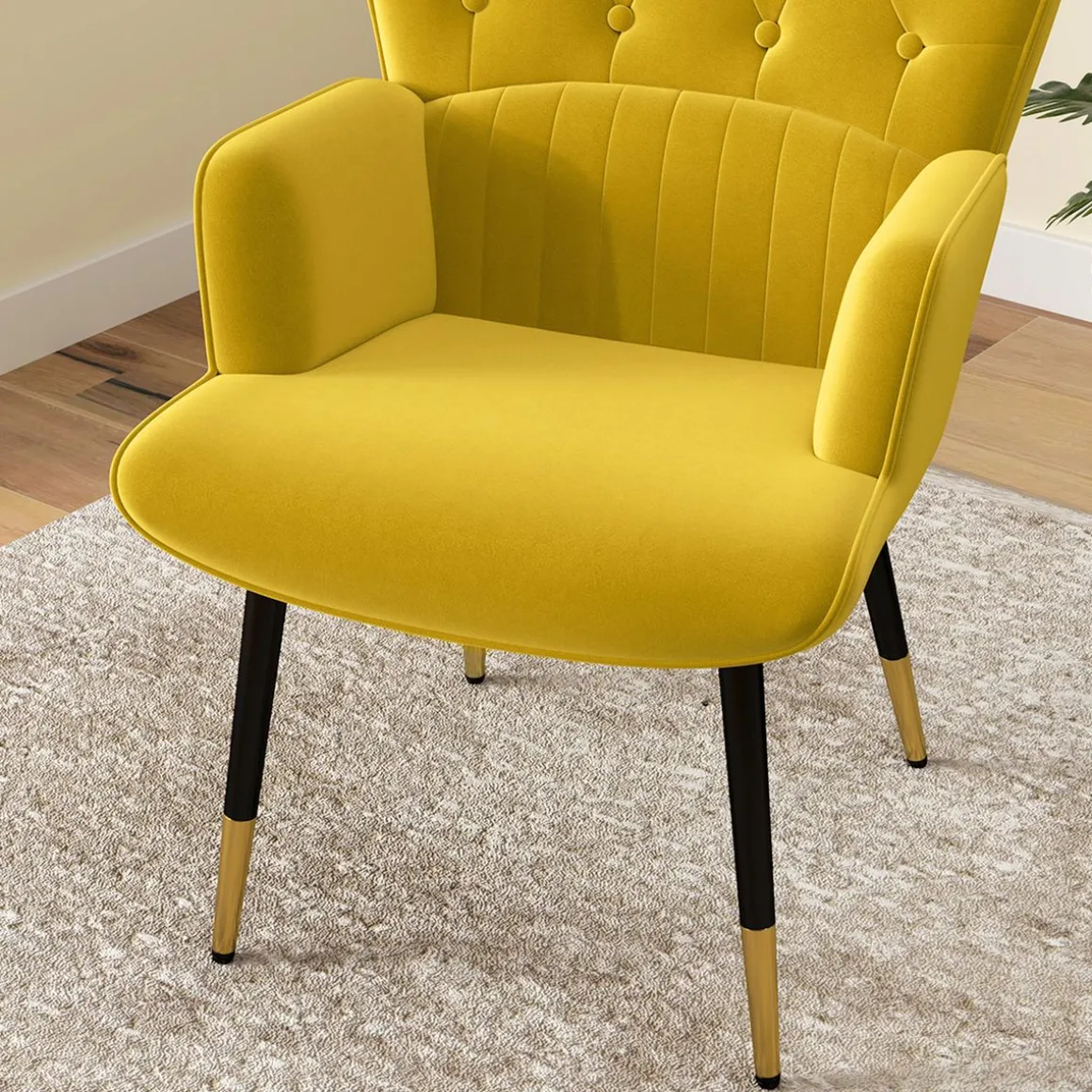 Butaca Stela Homcom tapizado en terciopelo 103x68x72 cm