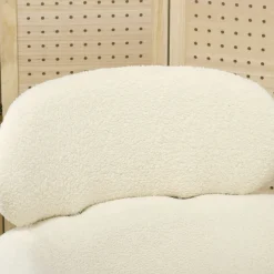 Butaca Tanny Homcom reposacabezas crema 90x71x65 cm