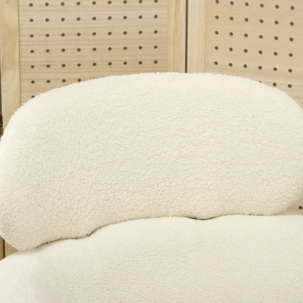 Butaca Tanny Homcom reposacabezas crema 90x71x65 cm