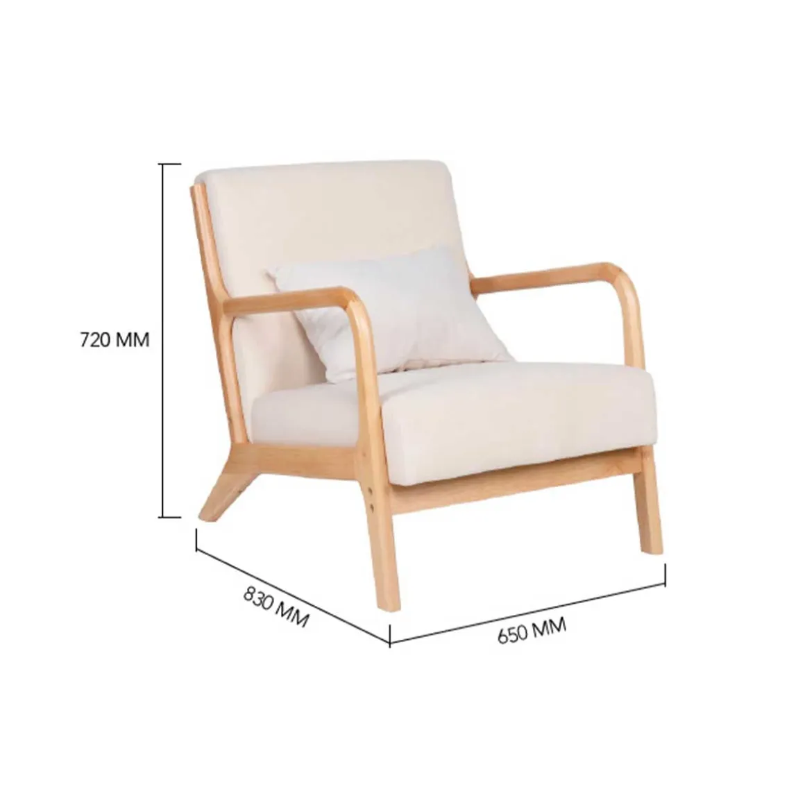 Butaca Tokio asiento acolchado tapizado microfibra 72x65x83 cm