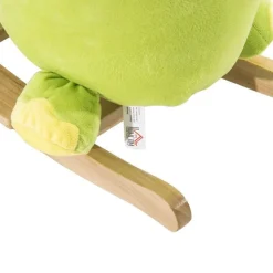 Caballito balancín Homcom dinosaurio musical +18 meses verde 45x60x33 cm