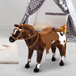 Caballo de juguete Homcom infantil +3 años 60x85x28 cm
