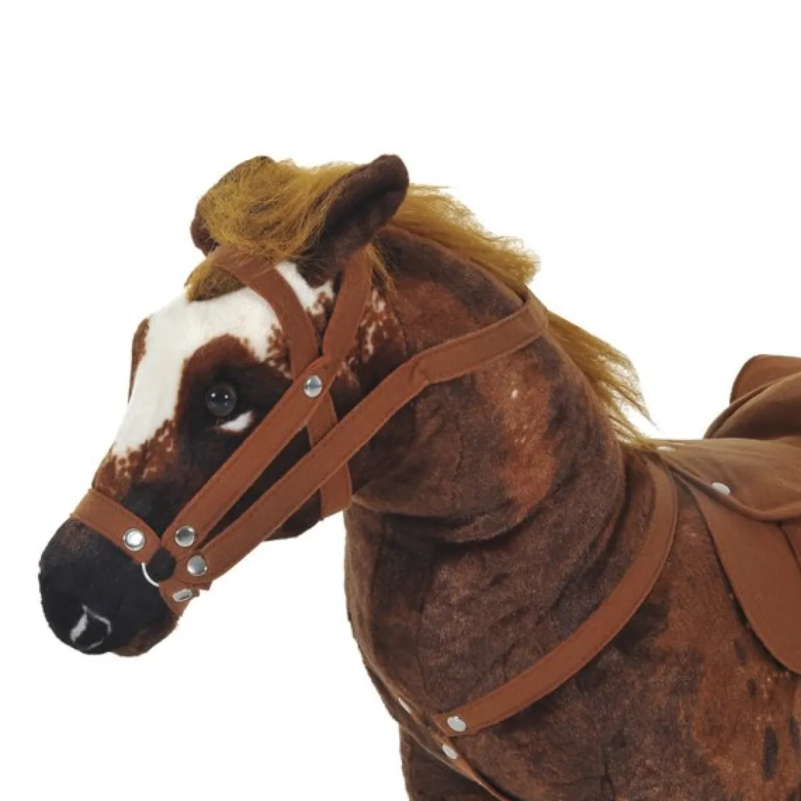 Caballo de juguete Homcom infantil +3 años 60x85x28 cm