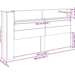 Cabecero Alex 1 estante + LED 103,5x200x15 cm