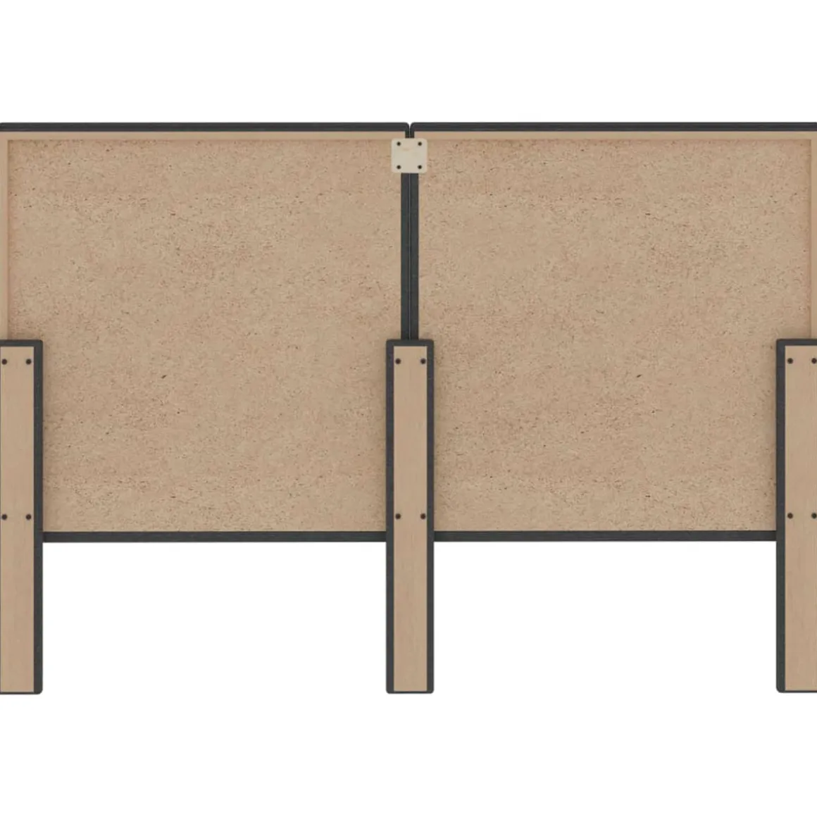 Cabecero Asti copetudo tela gris oscuro 140x200 cm
