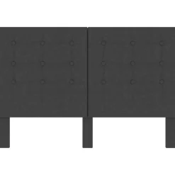 Cabecero Asti copetudo tela gris oscuro 140x200 cm