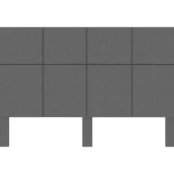 Cabecero Bergamo tela gris oscuro 160x200 cm