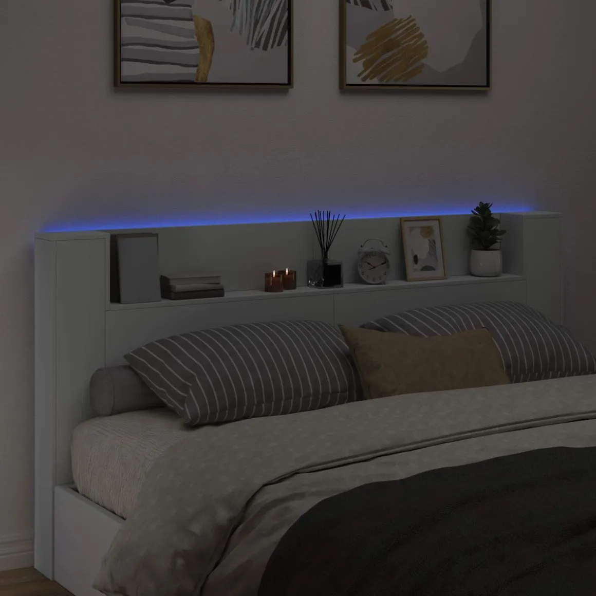 Cabecero Jade 1 estante + LED 103,5x200x16,5 cm