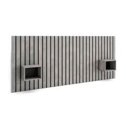 Cabecero Kroma con 2 mesitas de noche integradas 107,2x258,6x22,4 cm