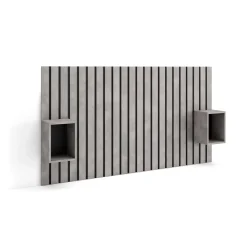 Cabecero Kroma con mesitas de noche integradas 107,2x195,7x22,4 cm