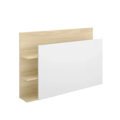 Cabecero Tori 3 estantes blanco/natural 73x106,2x20 cm