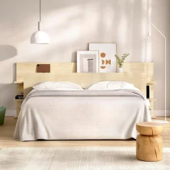 Cabecero Tori 3 estantes natural 73x181,2x19,2 cm