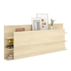 Cabecero Tori 3 estantes natural 73x181,2x19,2 cm