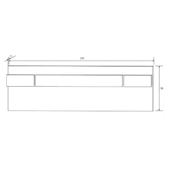 Cabezal de cama Soto LED 55x210x3 cm