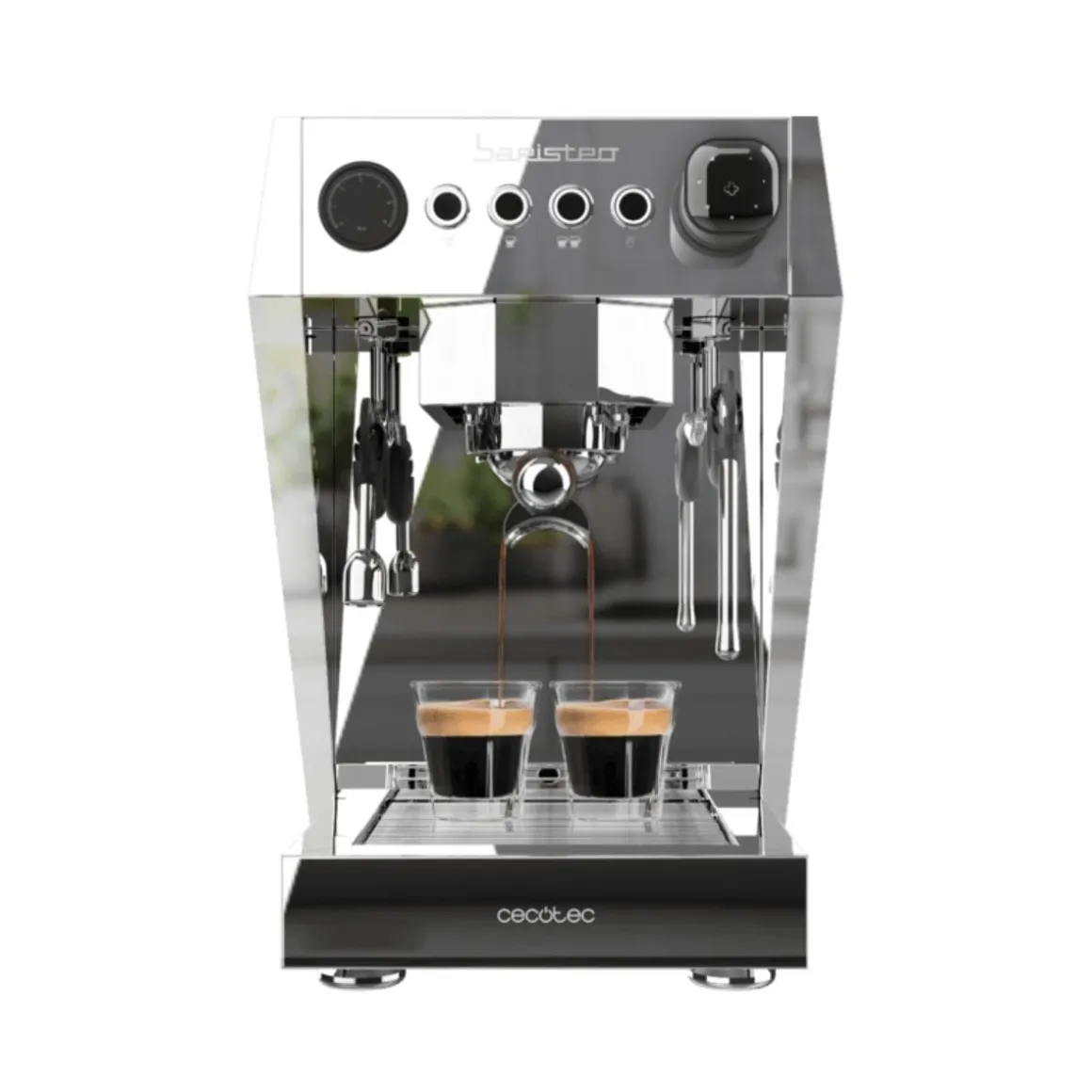 Cafetera Cecotec Baristeo Brava 2 tazas 4 vaporizadores 15 bares