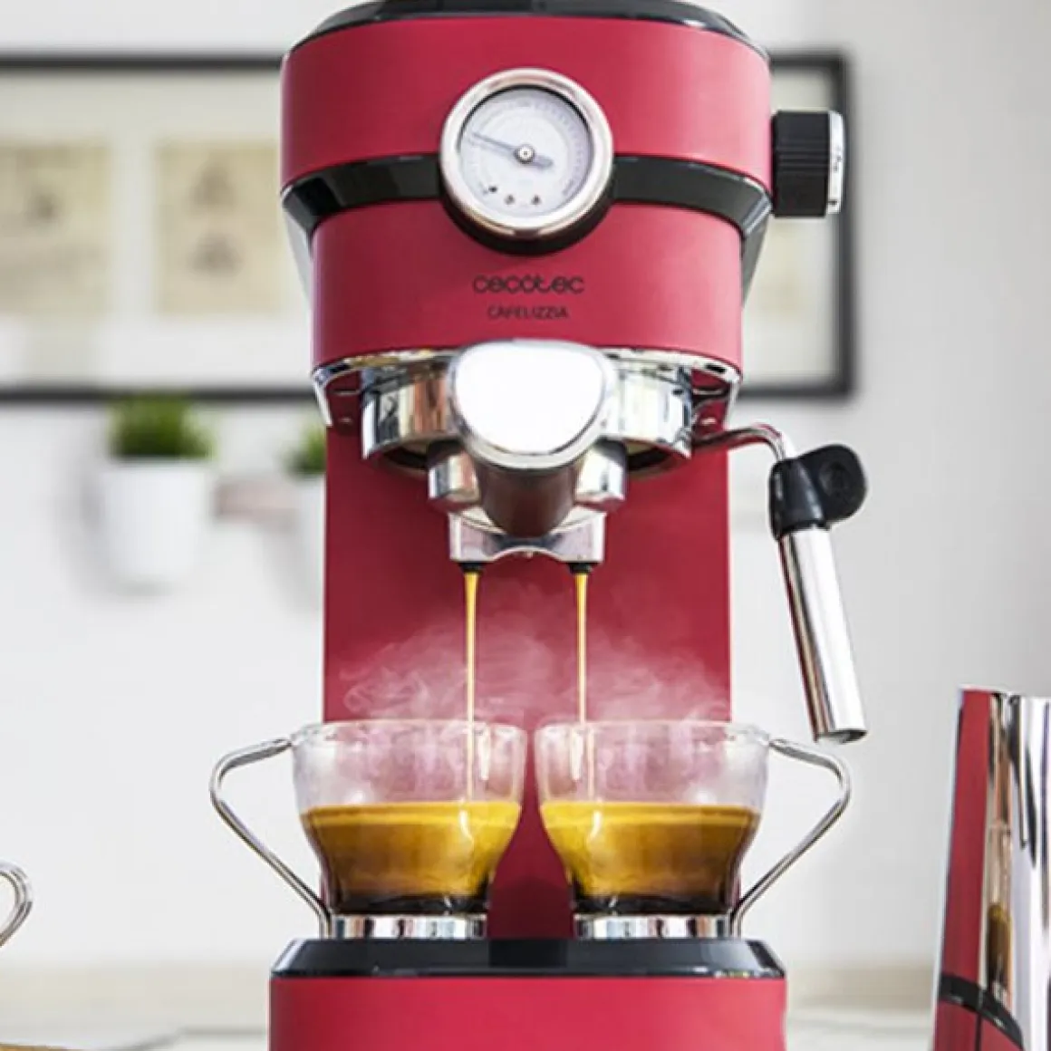 Cafetera espresso Cecotec Cafelizzia 790 Shiny Pro rojo