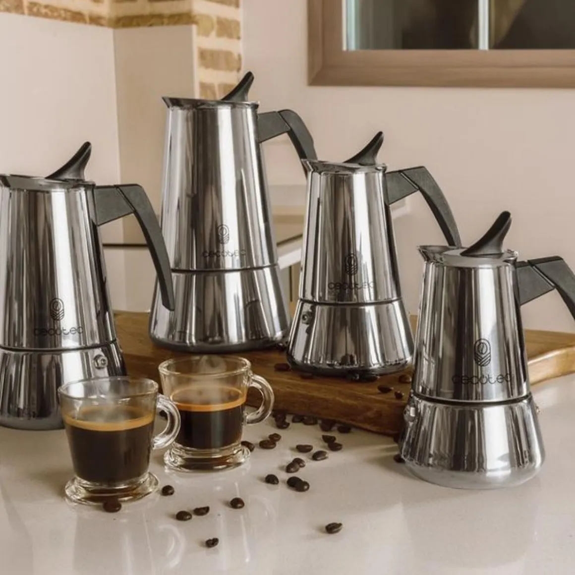 Cafetera italiana Cecotec Piccolina 200 acero inoxidable 100 ml