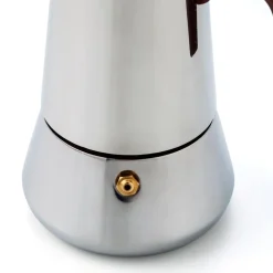 Cafetera Milan Quid con asa acero inox granate