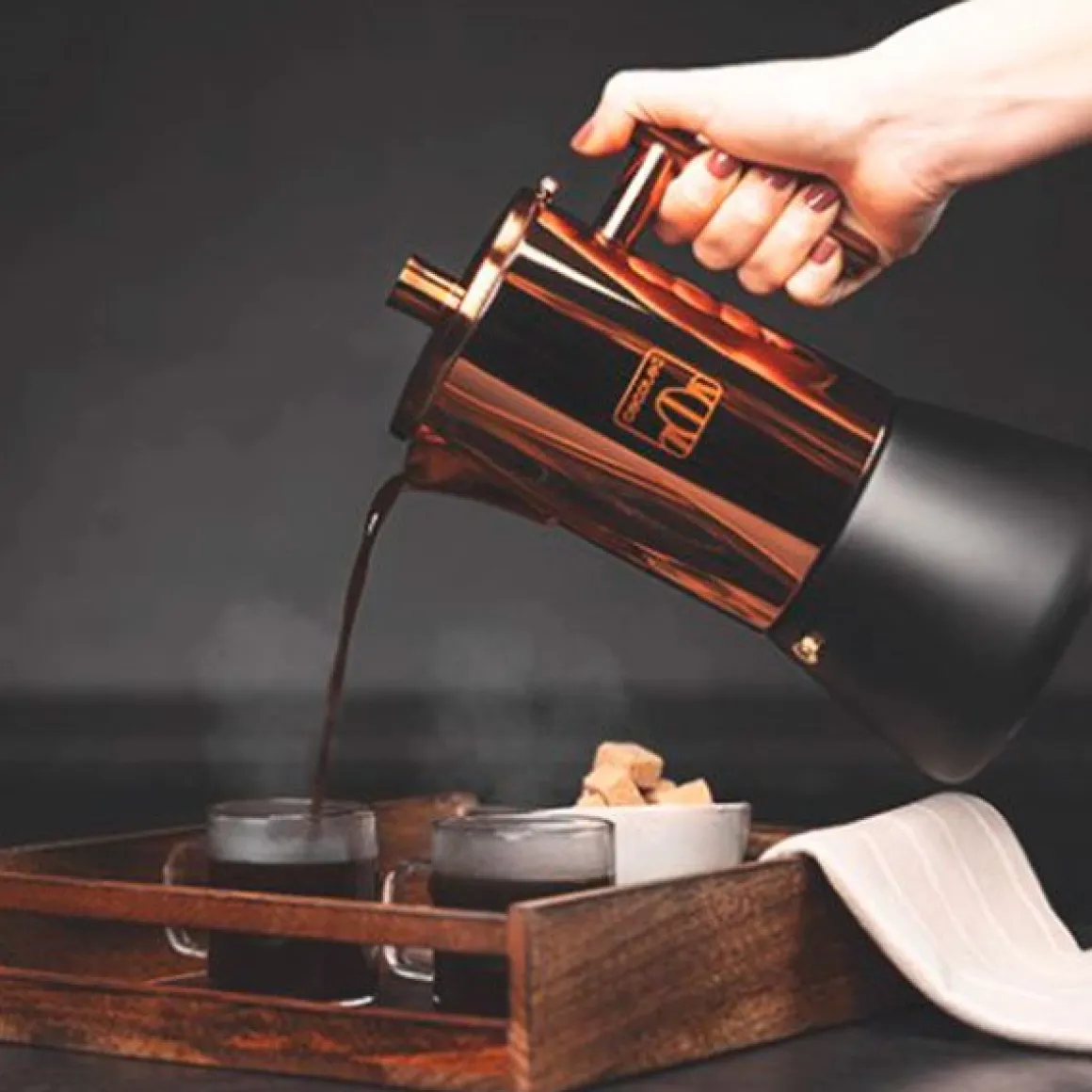 Cafetera moka de acero inoxidable Cumbia Moking 400