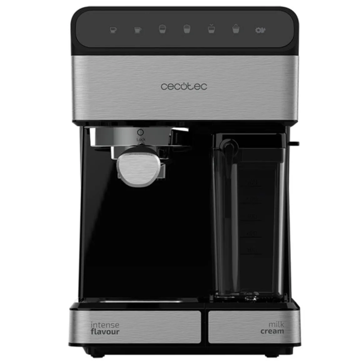 Cafetera semiautomática Cecotec Power Instant-ccino 20 Touch Nera 1350W 20 bares negro/inox