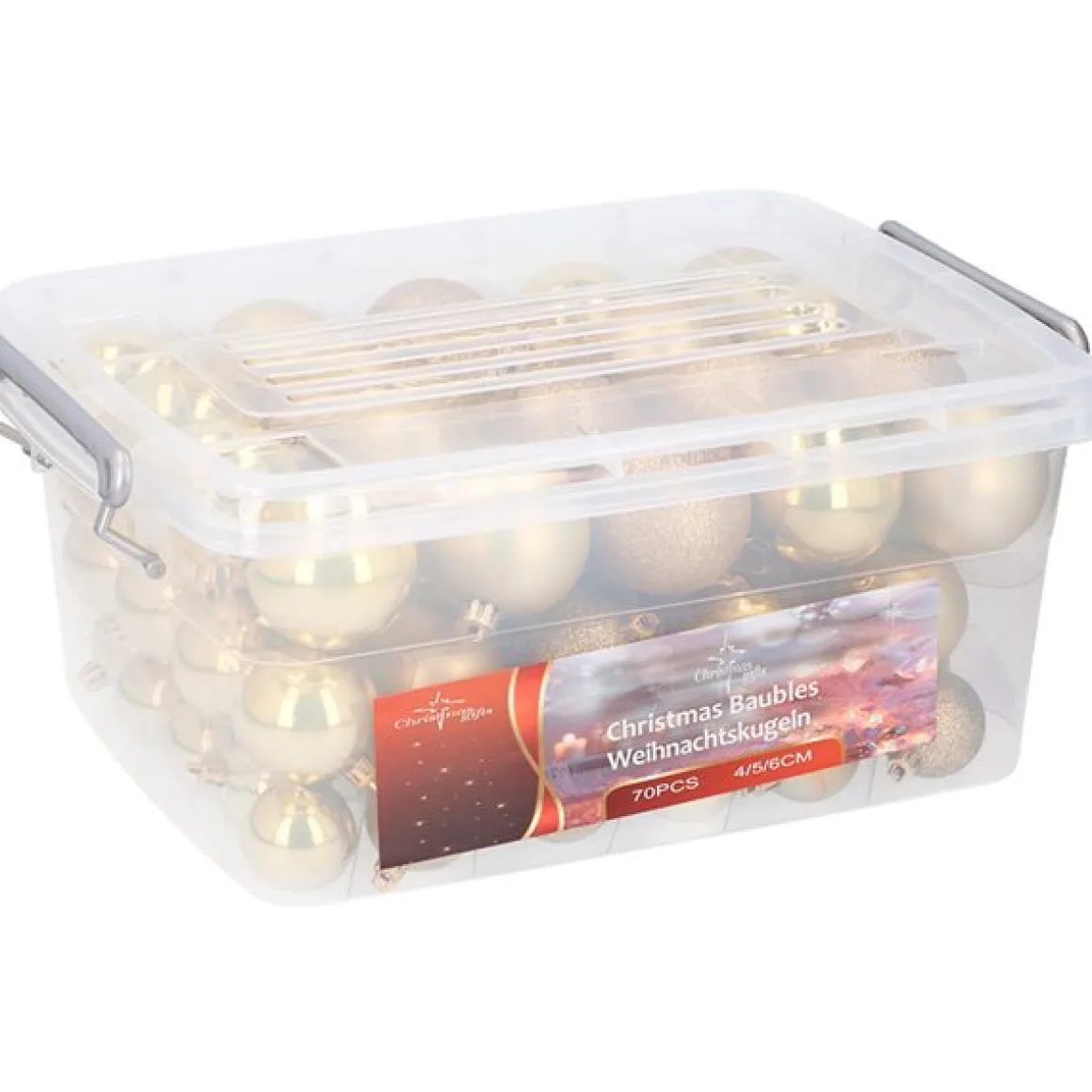 Caja bolas de Navidad 70 piezas